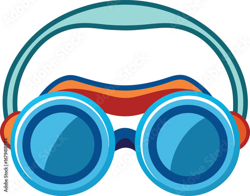 Swimming goggles icon symbolillustration design template