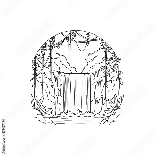 Wallpaper Mural Waterfall with transparent background Torontodigital.ca