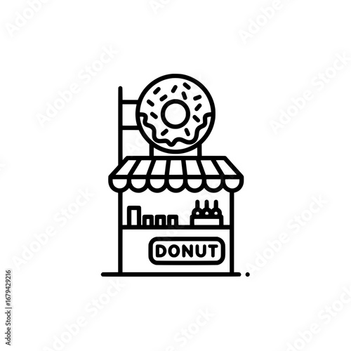 Donut stand with transparent background