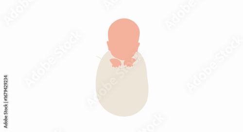 Newborn's Soft Swaddling: A Tender Illustration of Gentle Care and Unconditional Love