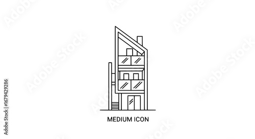 Modern building with multiple floors and large windows