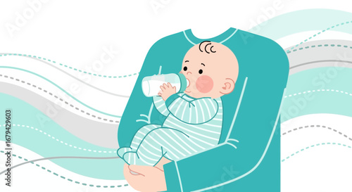 Nurturing Newborn: A Parent's Gentle Bonding Moment of Peace And Nourishment