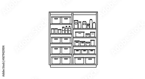 Kitchen storage cabinet with transparent background