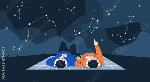 Observing The Cosmos: Serene Evening Under The Celestial Canopy With Friends