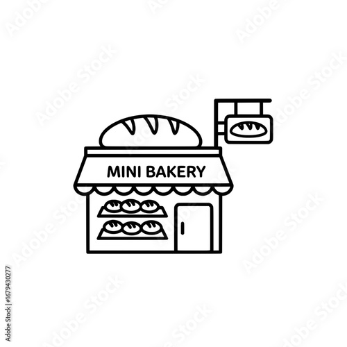 Bakery shop with transparent background