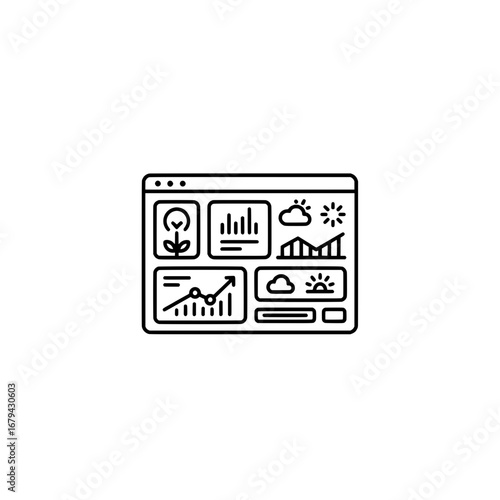 Dashboard with weather weather and data visualization