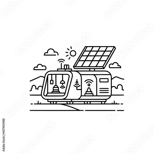 Satellite rover with transparent background