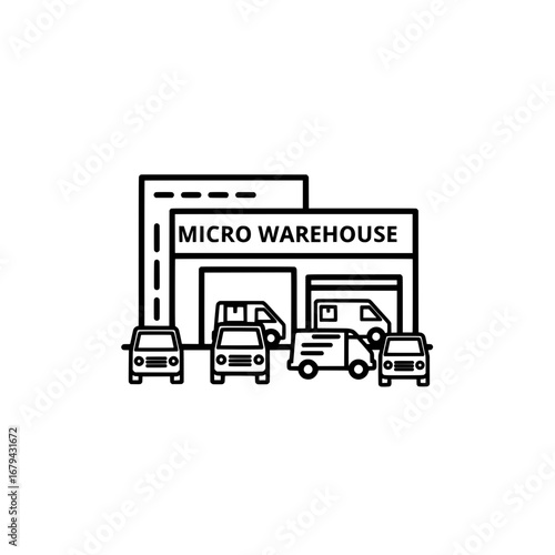 micro warehouse with transparent background