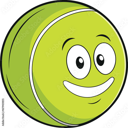 Beautiful vector tennis ball illustration on white background