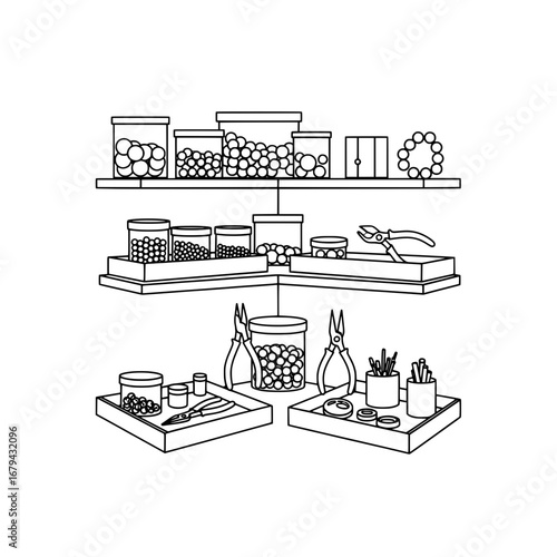 Bakery display with transparent background
