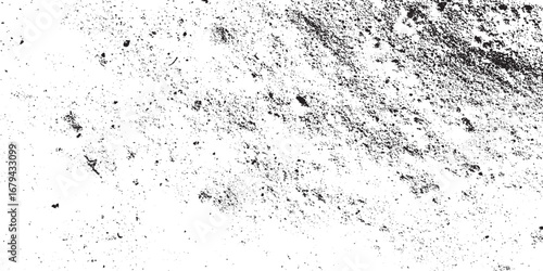 Dirty or dust film grain speck grit grunge overlay on Speckle grain dot white paper noise texture with distress effect vector illustration pattern background.