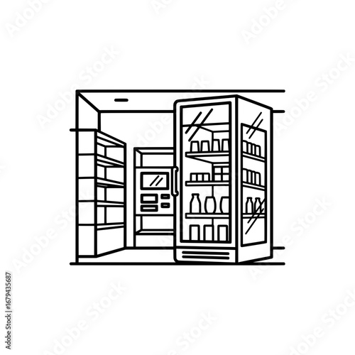 Store shelf with transparent background