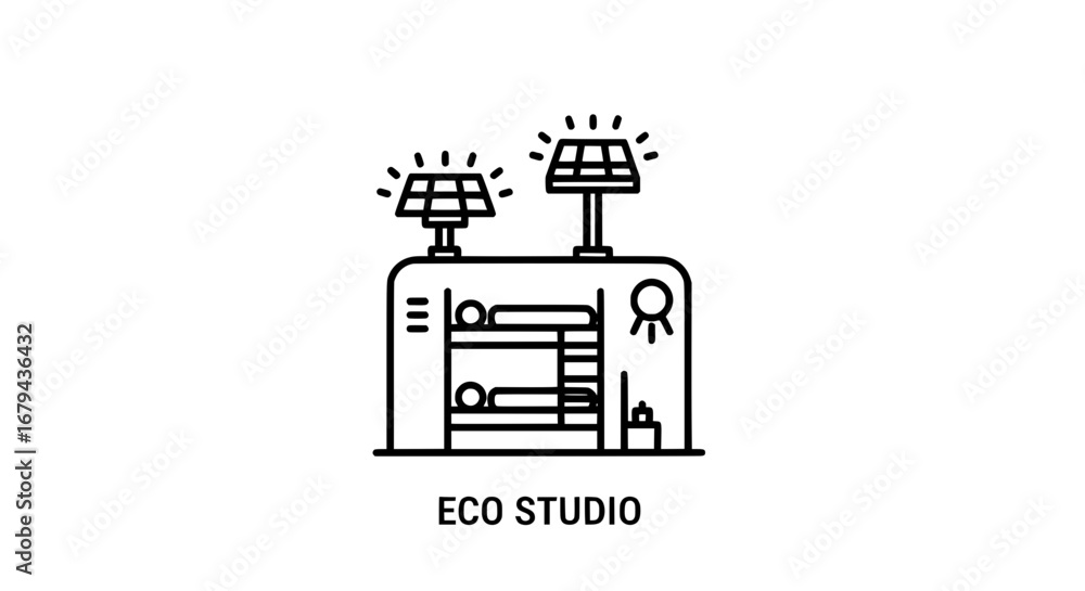 Obraz premium eco studio with transparent background