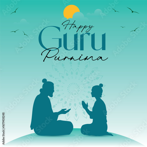 guru purnima vector background with guru