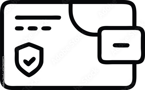 Modern banking credit card chip illustration.