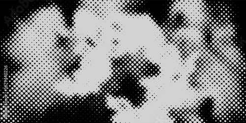 Dots halftone white and blue color pattern gradient grunge texture background. vector illustration.eps 10.