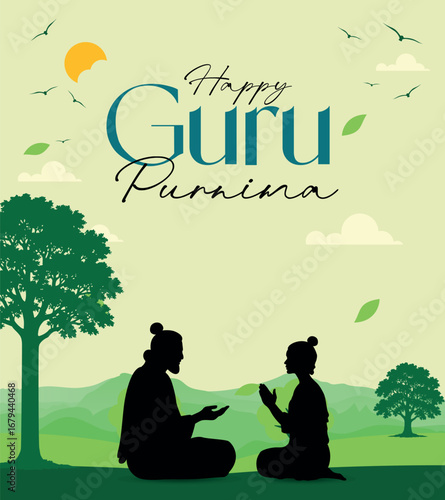 guru purnima vector background with guru
