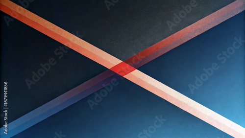 Wallpaper Mural Two overlapping bands of gradient color intersect against a dark blue backdrop, creating a striking X shape. AI generated. Torontodigital.ca