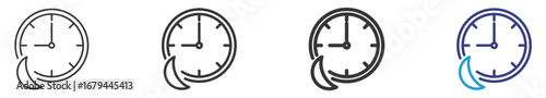 Sleeping Icon Set Vectors Illustration with Outline Style Variation  