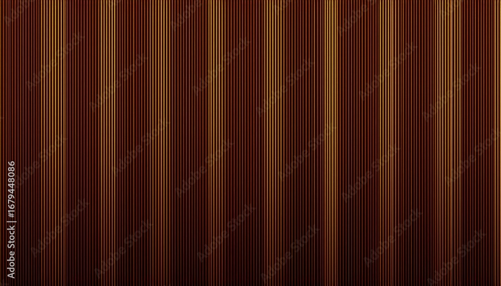 Obraz premium glowing bronze vertical striped metallic texture with golden light reflection for luxury background or modern digital design