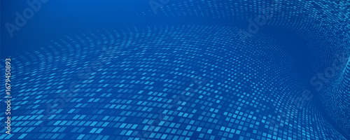 Blue glowing hexagon texture background. Abstract neon hexagonal grid wallpaper. Navy honeycomb pattern backdrop. Vector modern technology, business, science, healthcare, medicine, Eps10