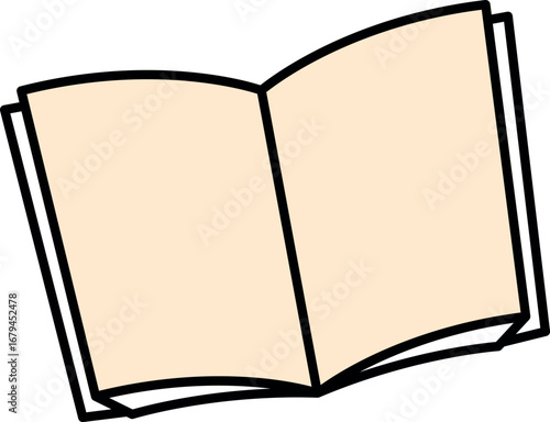 Opened paper copybook doodle stationery