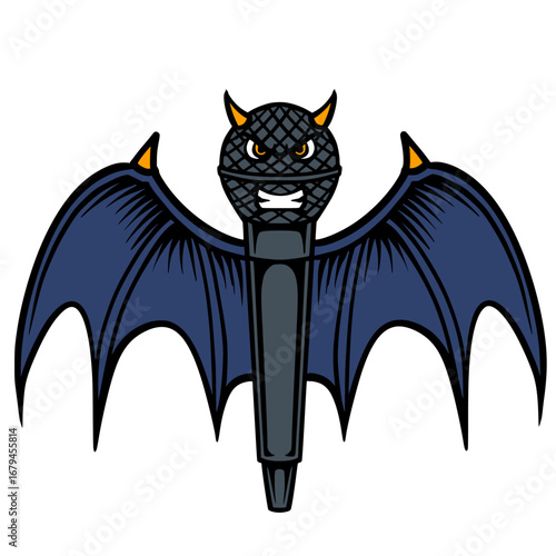 Microphone hand drawing style
