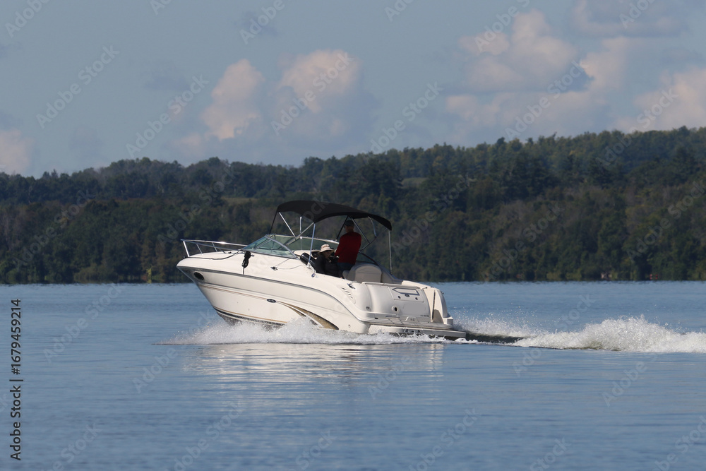 Fototapeta premium Powerboating on the Trent River