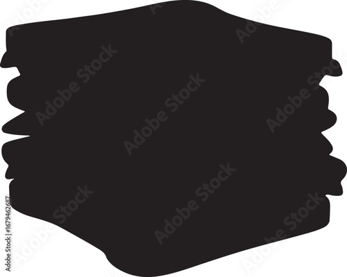 Abstract Black Blob Shape Isolated on White Background Depicting Uncertainty and Mystery with Potential Applications in Design and Creative Projects Requiring Dramatic Visual Elements
