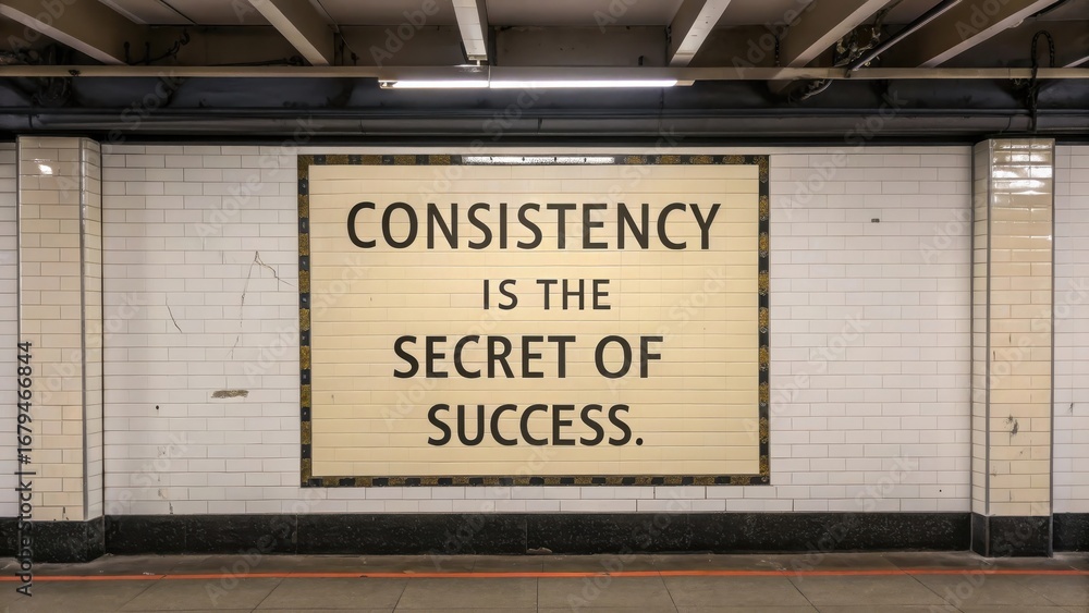 Obraz premium Consistency Is The Secret To Achieving Success In Life