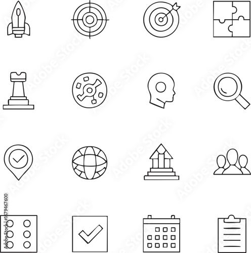 Abstract geometric pattern with vibrant color accents and silhouette