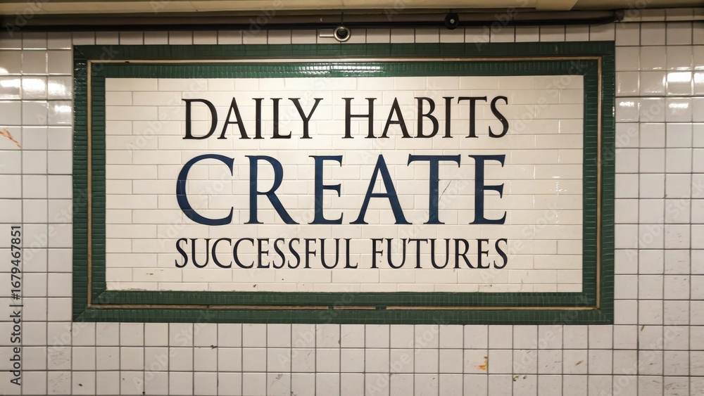 Obraz premium Daily Habits Shape Your Life and Create Successful Futures Every Day