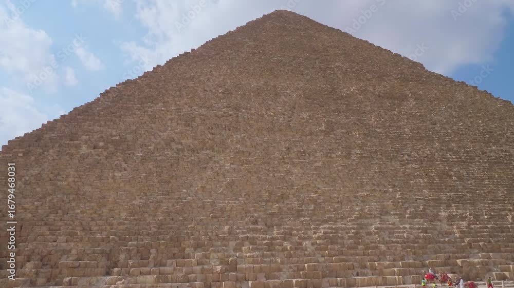 This footage captures the awe inspiring Great Pyramid of Giza, a ...