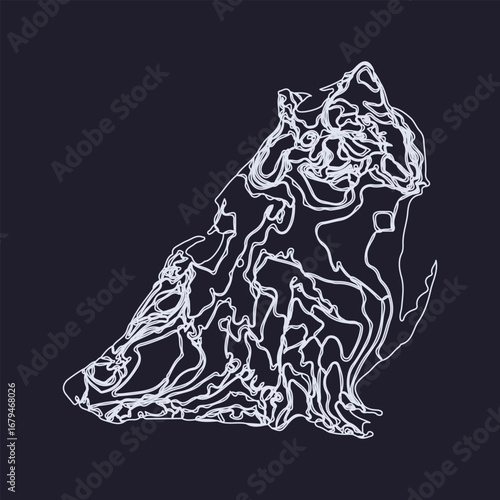 My thai cat pattern Drawn color background