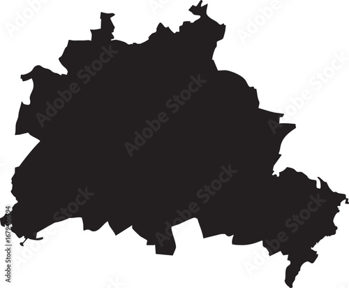 Berlin Germany Solid Map