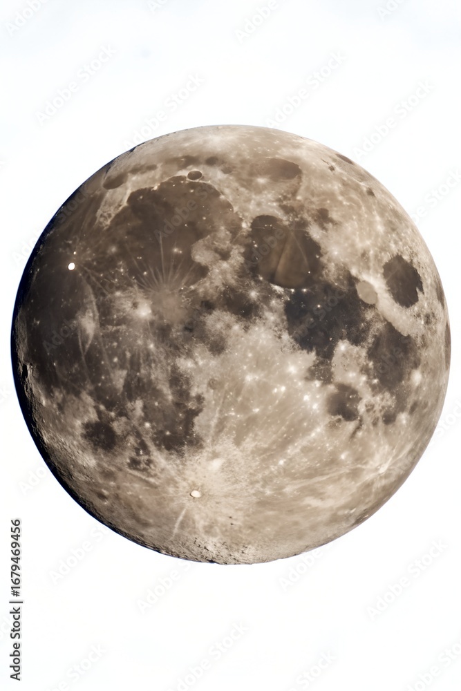 Naklejka premium moon on white