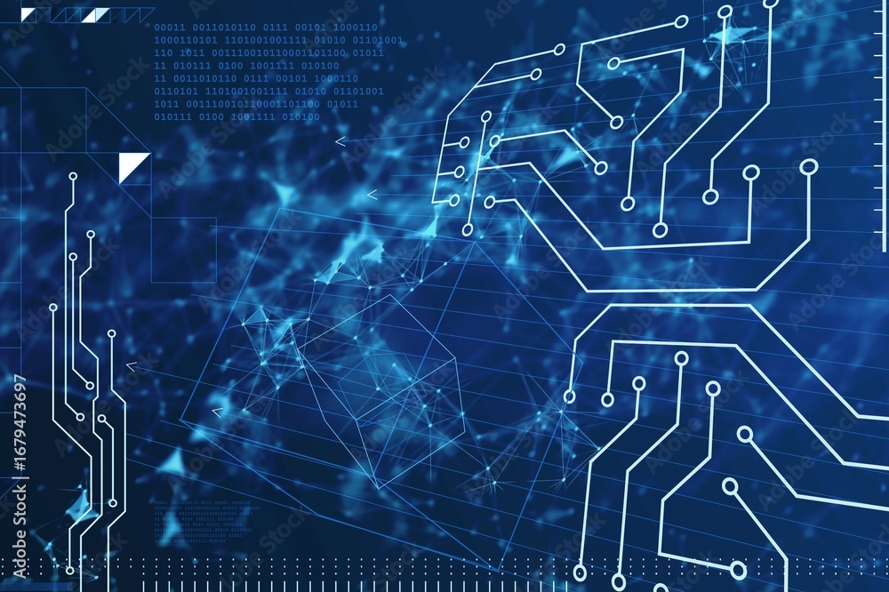 Fototapeta premium Abstract computer technology background banner