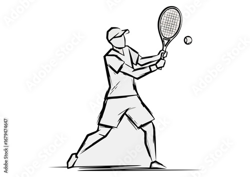 Confident young girl holding a tennis racket and smiling