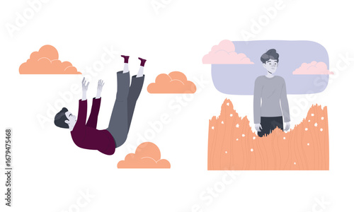 Dreamscape The Journey of Floating and Reflection in Surreal and Colorful Landscapes