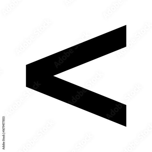 Less than symbol Mathematical. Vector image
