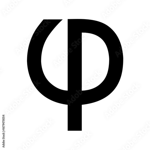 Golden ratio symbol Mathematical. Vector image