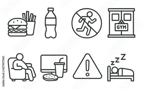 Healthy lifestyle choices: balanced diet, exercise, and sleep habits representation