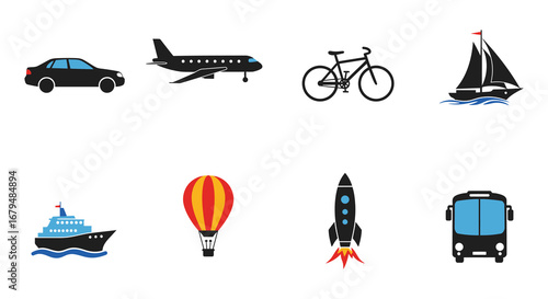 Transportation modes and vehicles in various forms of travel
