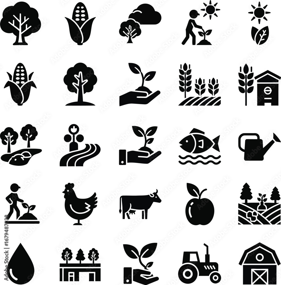 Naklejka premium Comprehensive collection of medical and healthcare icons