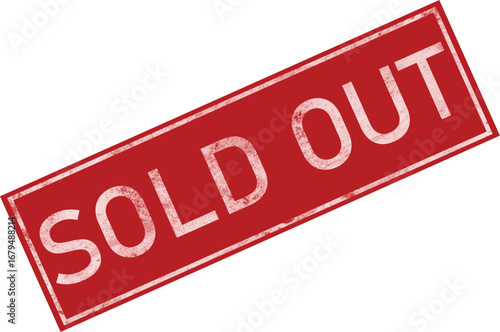 Sold Out Stamp Sign