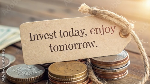 Invest Today for a Prosperous Tomorrow with Coins and Dollar Bills