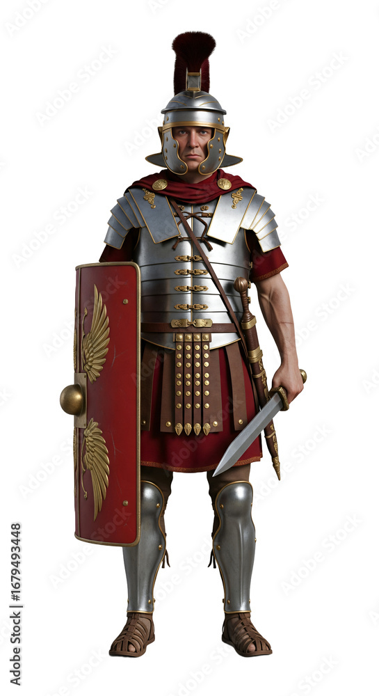 Naklejka premium A Roman Legionary on Watch