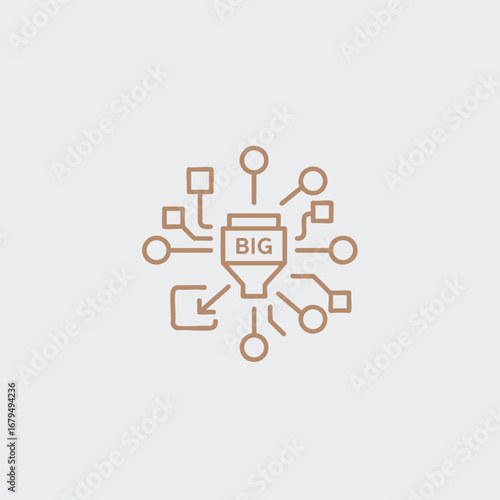 Abstract representation of interconnected digital nodes symbolizing big data technology and information flow