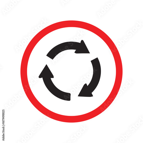 Roundabout Traffic Sign