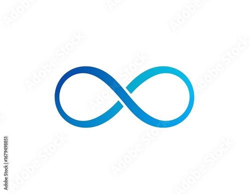 Infinity symbol, gradient blue